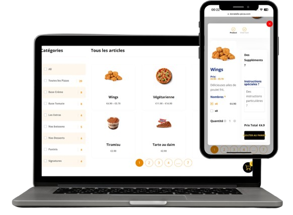 Aperçu du site internet de commande 360 Kopilot